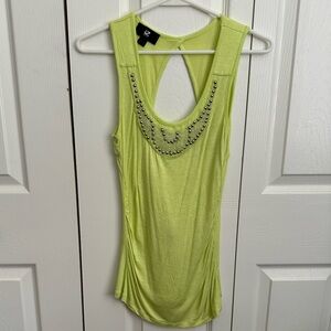 iZ Byer Green Tank with embellishments Like New